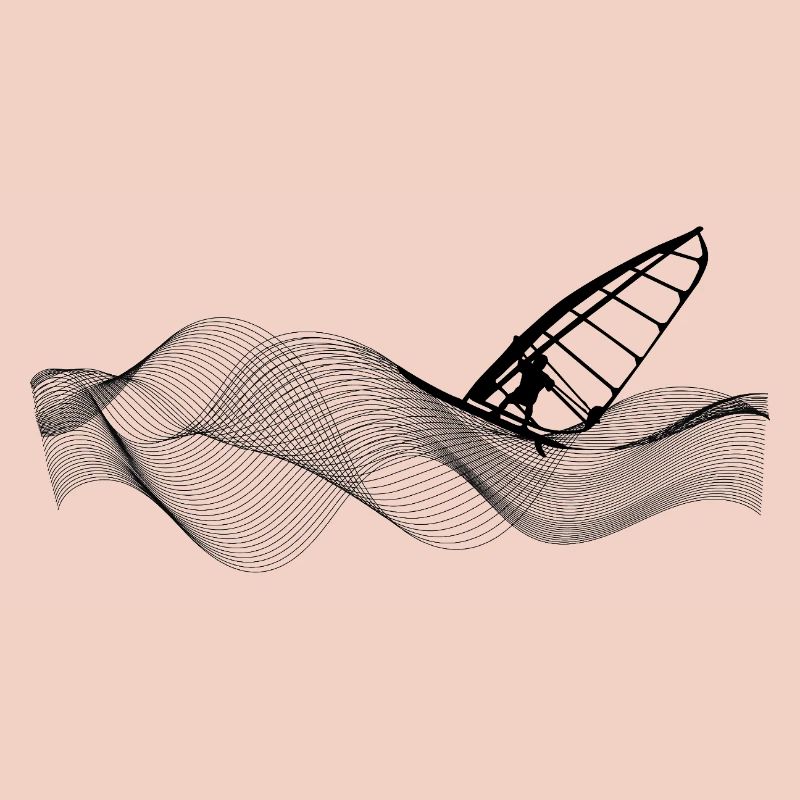 Windsurfer on wave structure