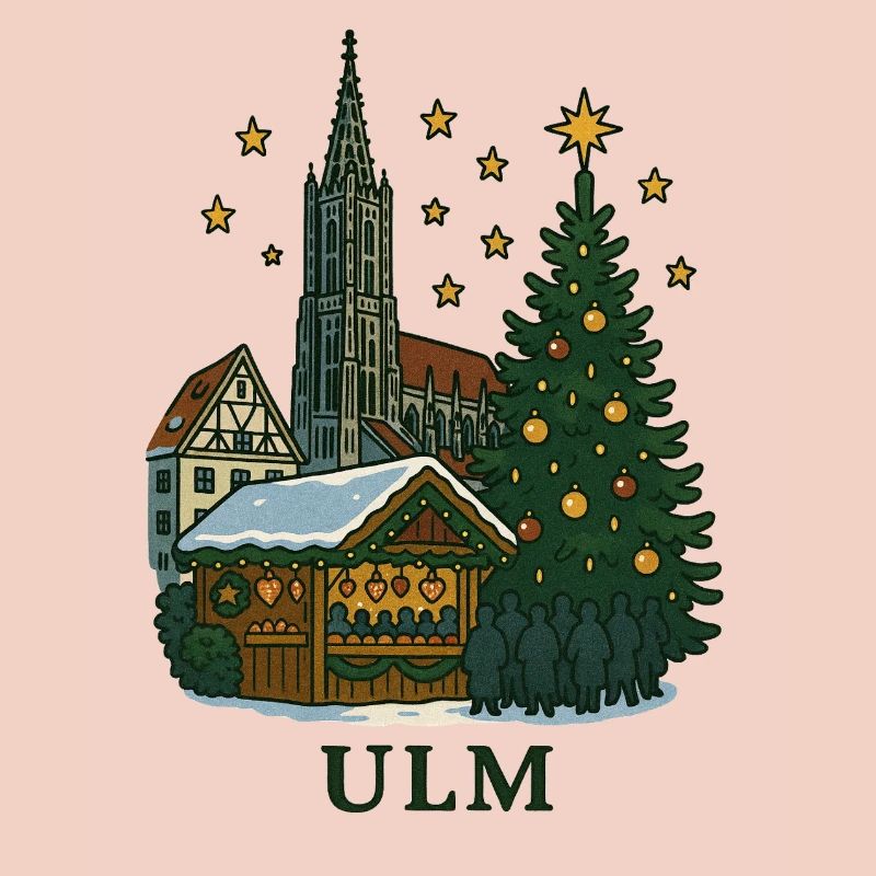 Cathédrale d’Ulm avec marché de Noël