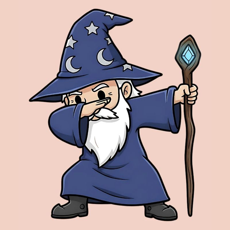 Dabbing Wizard – Lustiger Zauberer Design