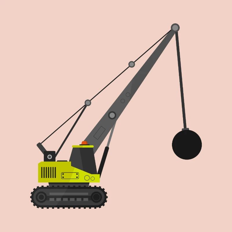 Grue à billes de démolition