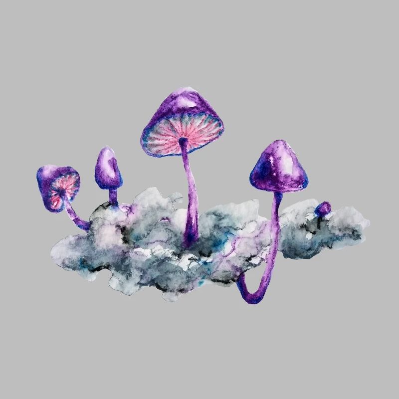 Nuage en forme de champignon violet