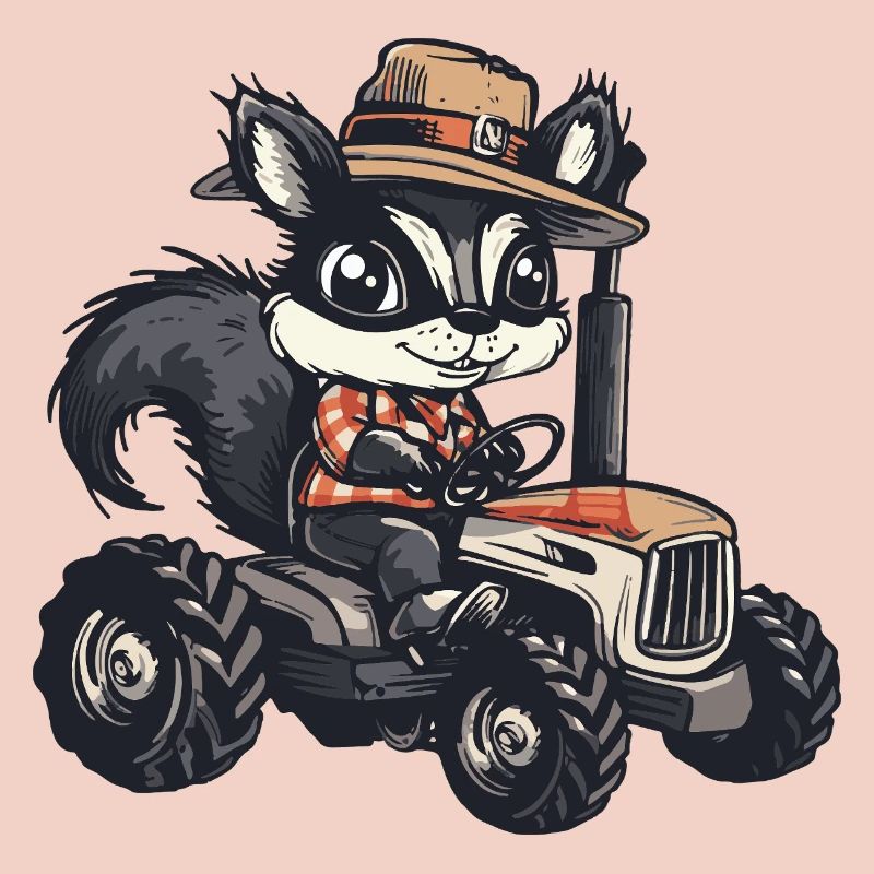Skunk Tractor Farmer