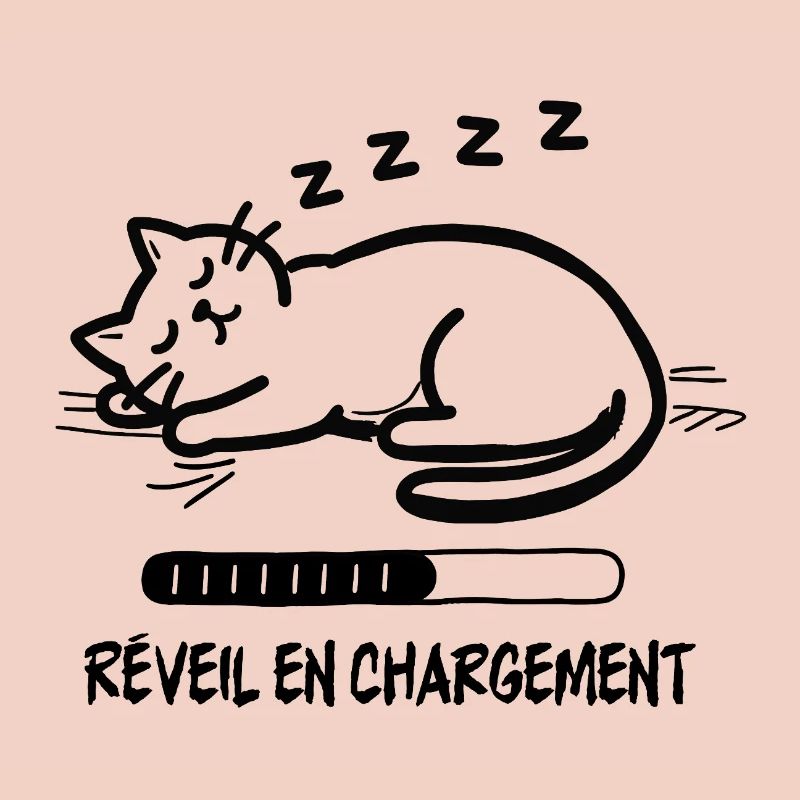 Sleeping cat, alarm clock charging