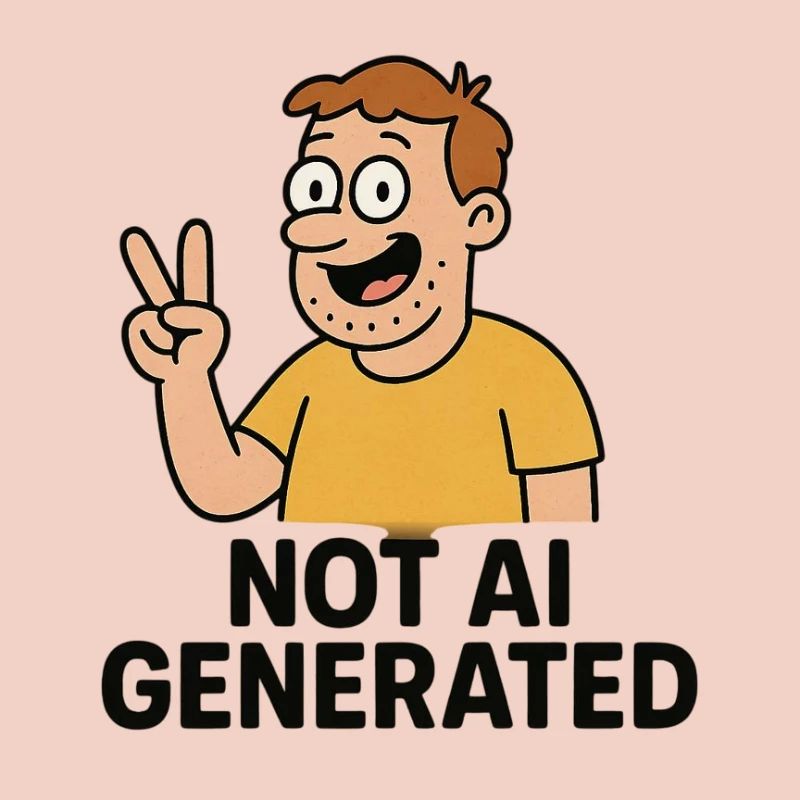 Not AI Generated Cartoon Tee