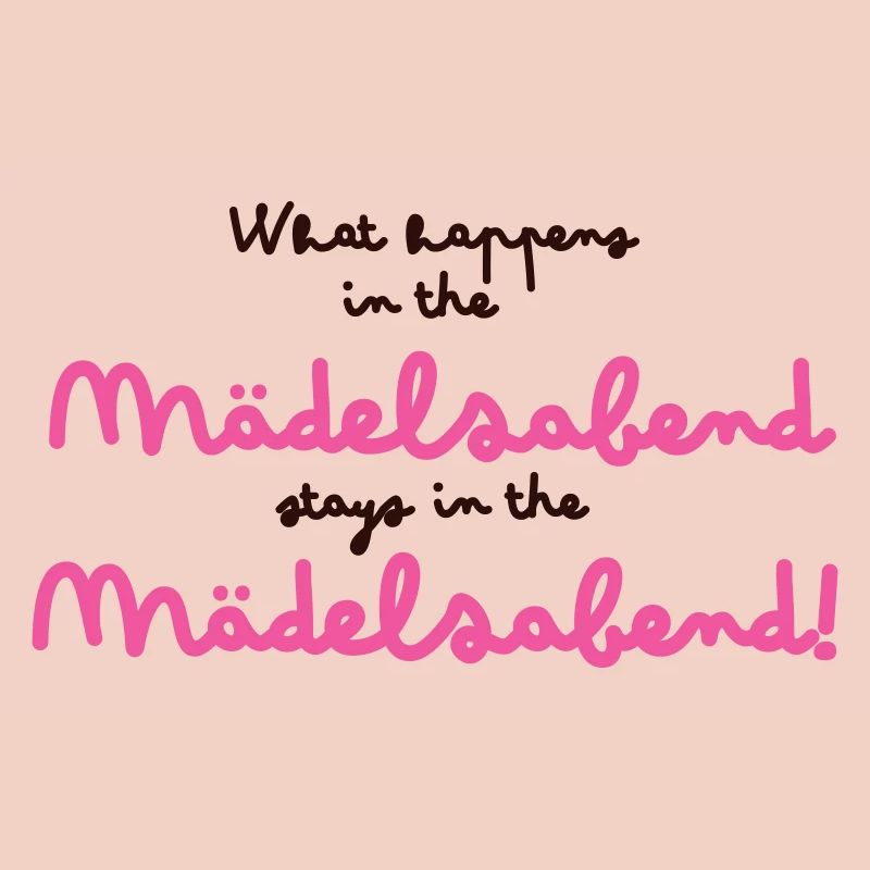 Mädchenabend Pink Schriftzug