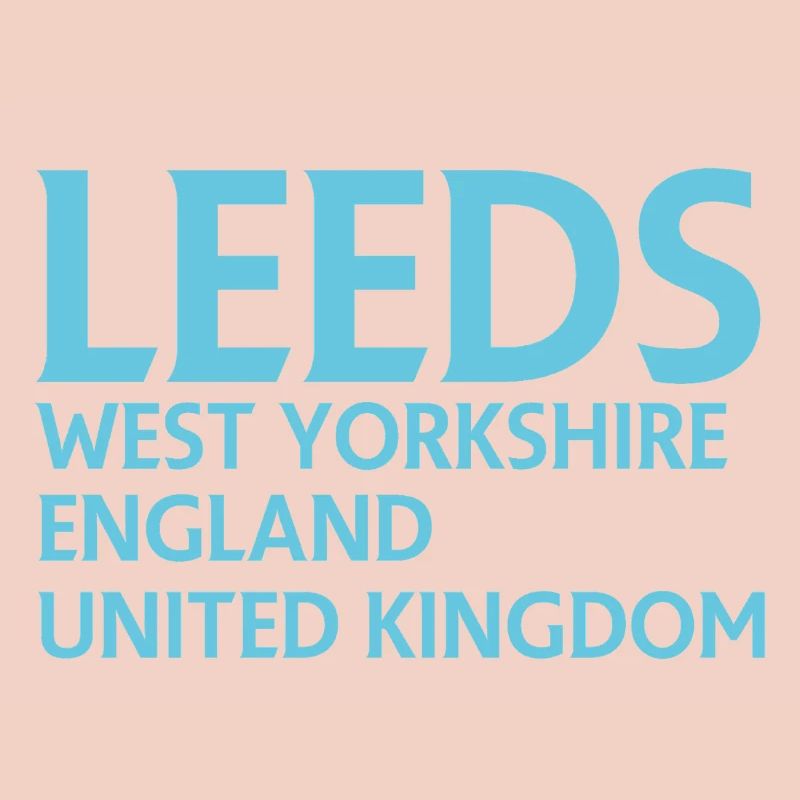 Leeds – England Lyrics Design
