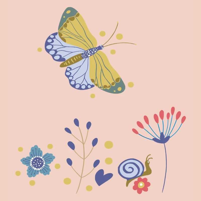 Mosaïque de Fleurs de Papillon