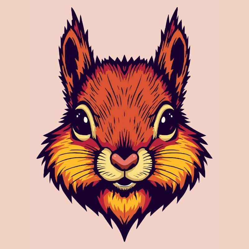 Leuchtend herbstliches Eichhörnchen 