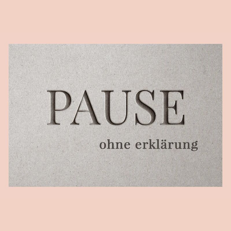 Pause – sans explication