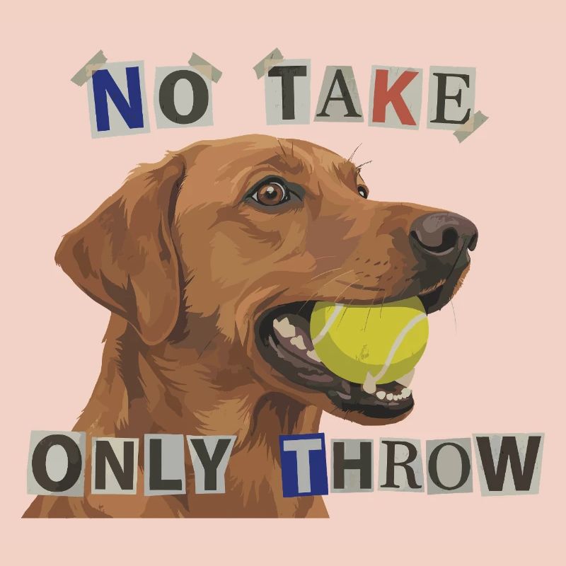 No Take Only Throw – Foxred Labrador Hunde Meme