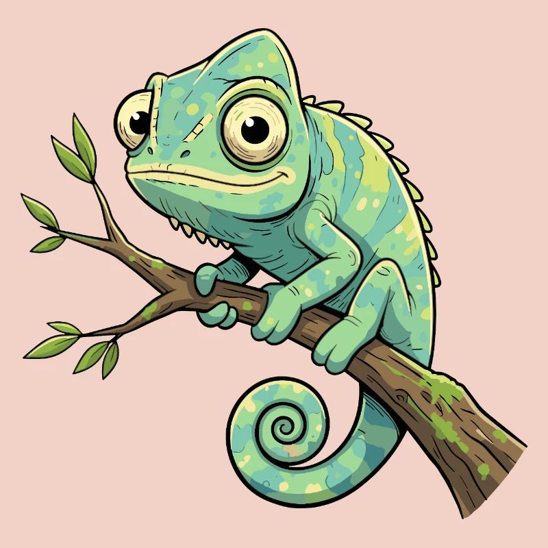 Caméléon sur une branche