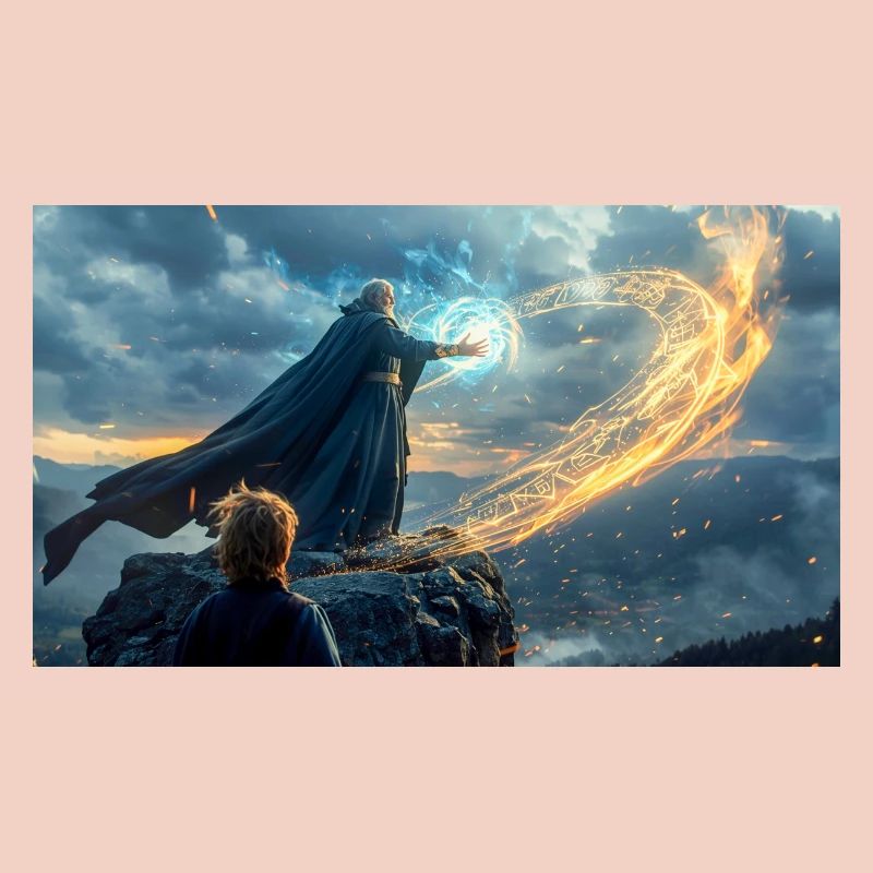 Merlin et Arthur dirigent les chevaliers