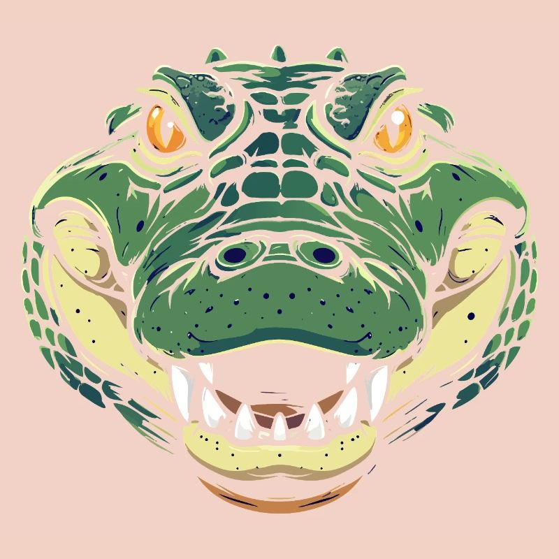 Illustration de bande dessinée Crocodile Head Crocodile Mode Crocodile Head