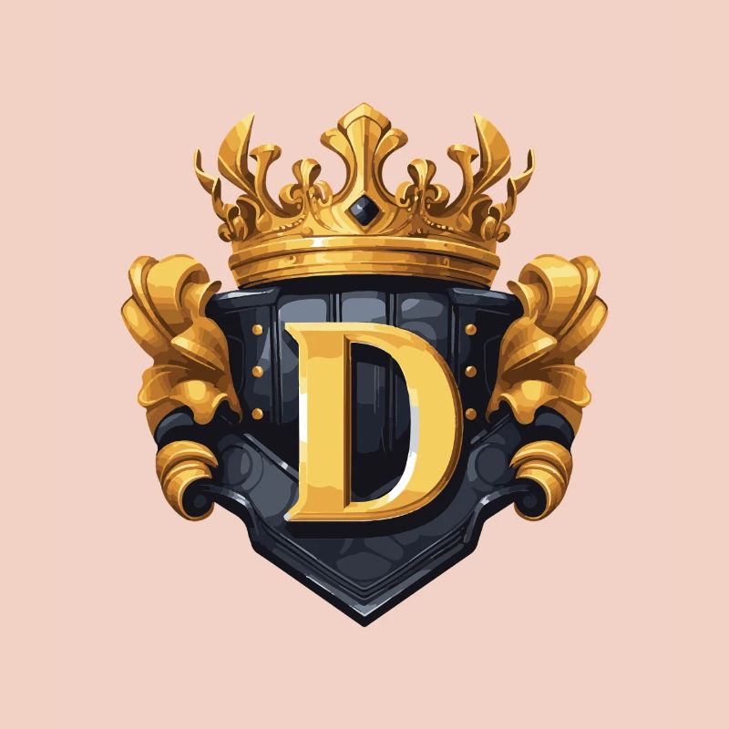 D Letter Name Crown