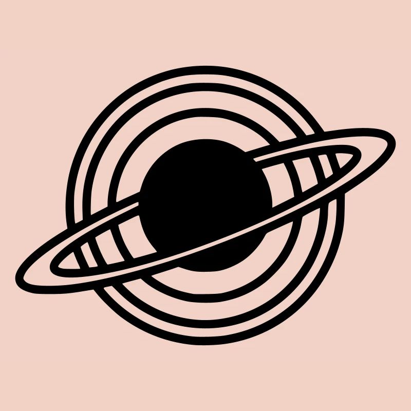 Saturn Planet Rings Silhouette