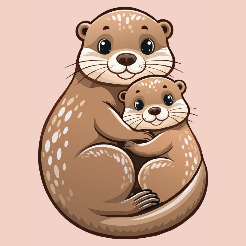 Mutterotter mit Jungtier