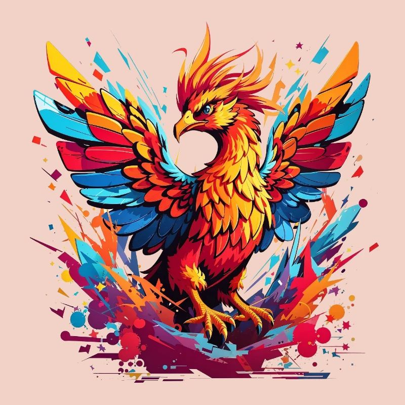 Explosion de couleur de Phénix de Feu