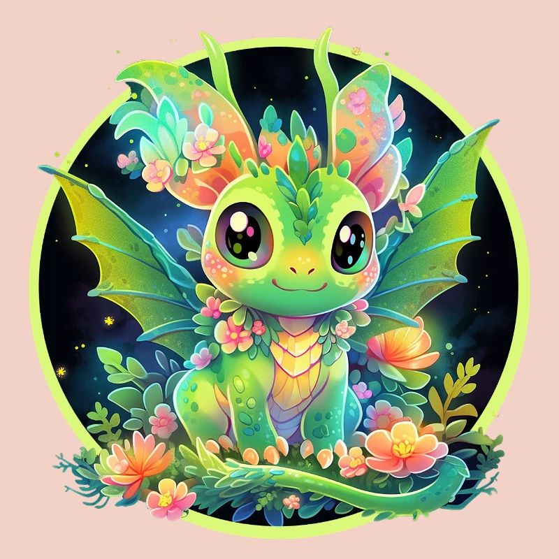 Dragon Vert du Cercle de Fleurs