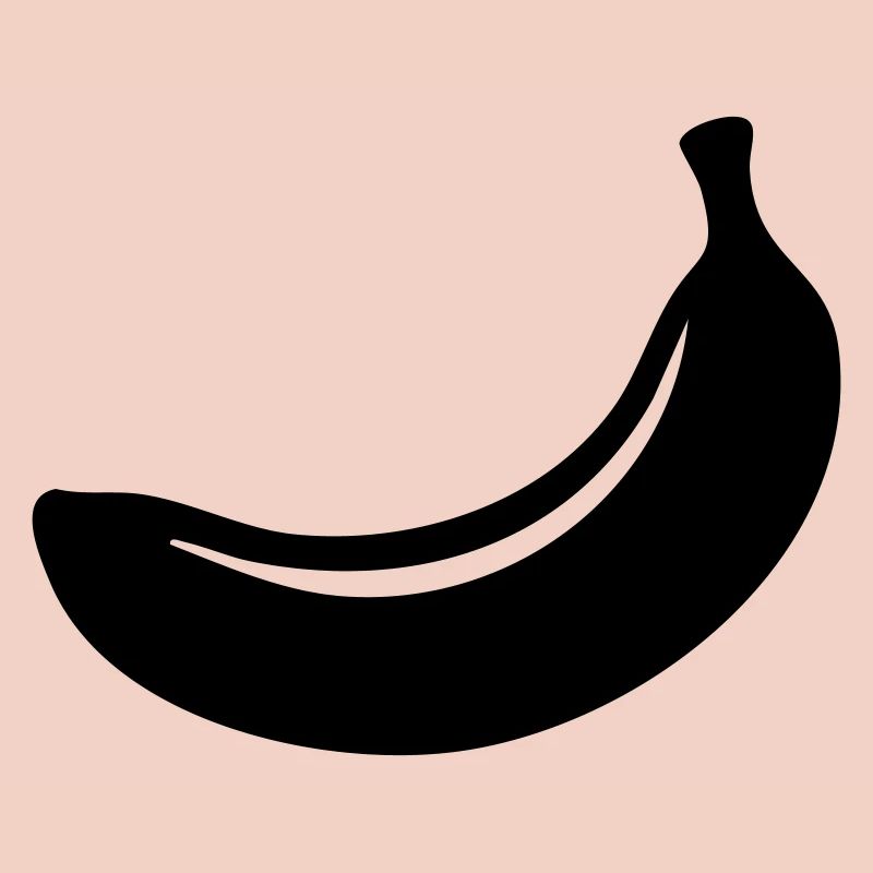 Banana Silhouette – Tropical Fruit Design