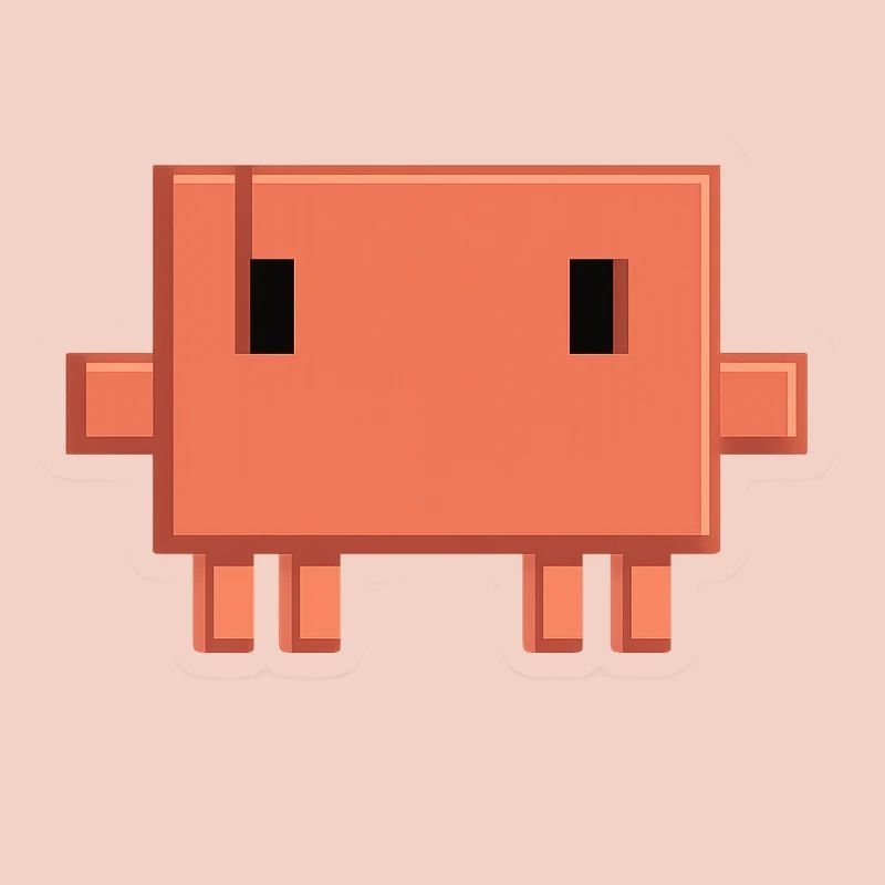 Claude Code Pixel AI Mascot Dev Sticker