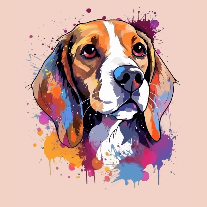 Portrait éclaboussant de Beagle