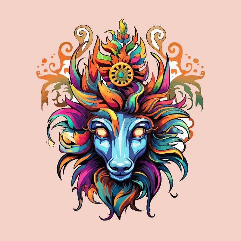 Colored Lion Head Volcanic Magic