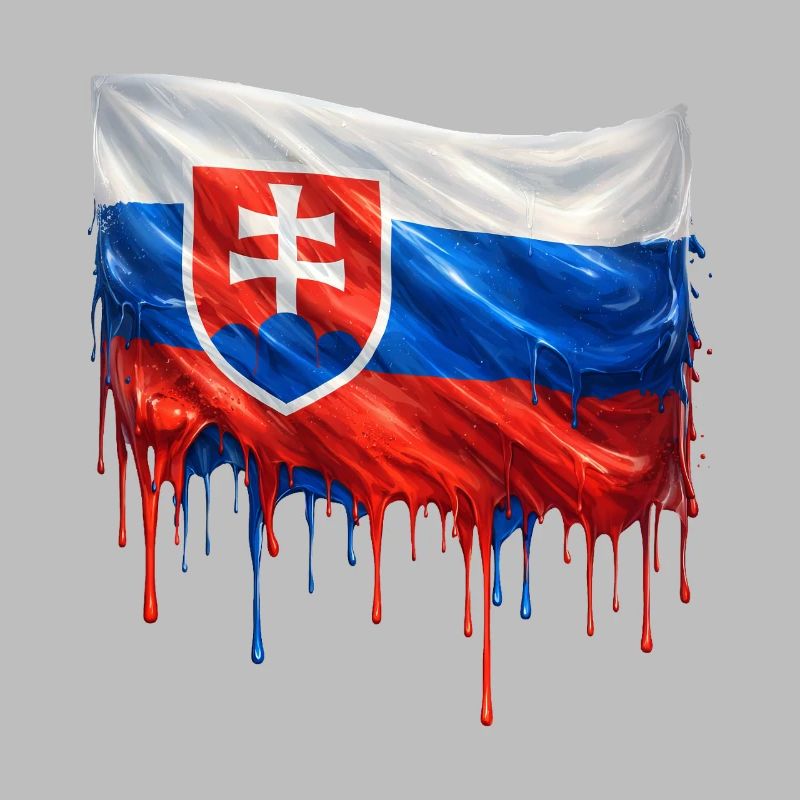 Drapeau Slovaquie Éclaboussures de couleur