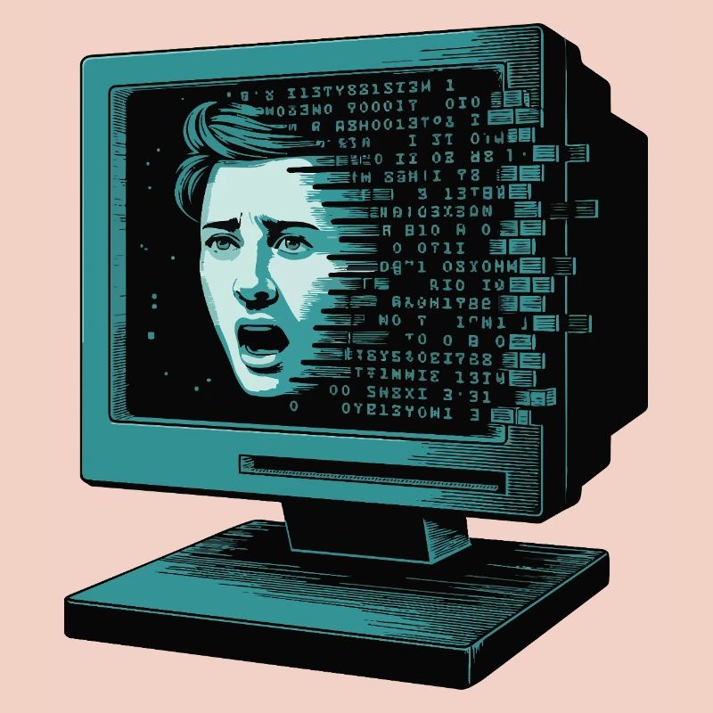 Retro Computer Terror Retroglitch AI