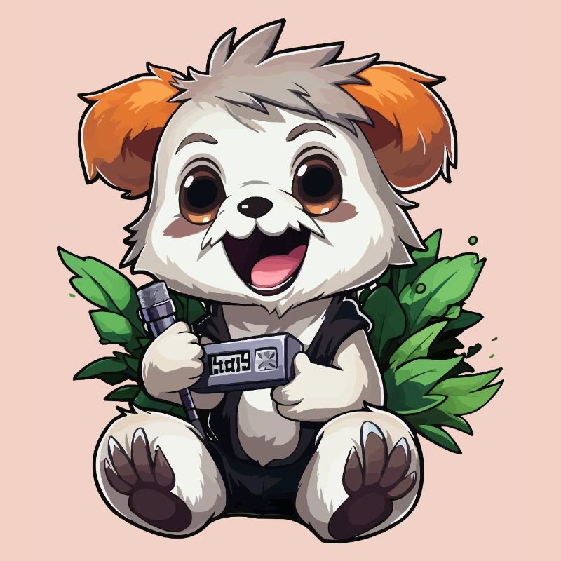 Panda Gamer with Controller