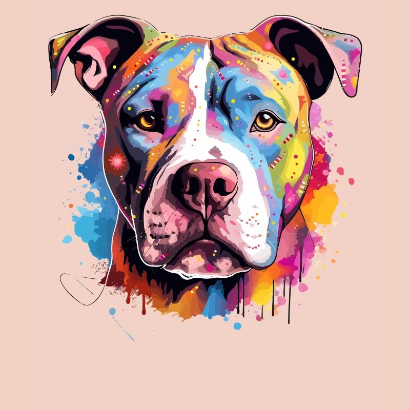Bunte Hunde-Spritzkunst-Pitbull