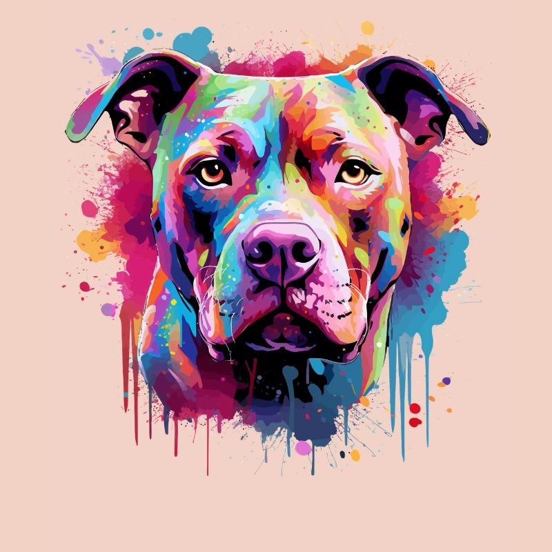 Art éclaboussuré de Pitbull Dog Coloré