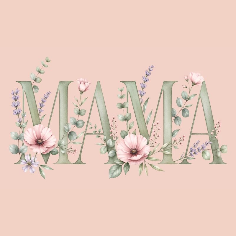 Conception typographique de Mom Blossoms