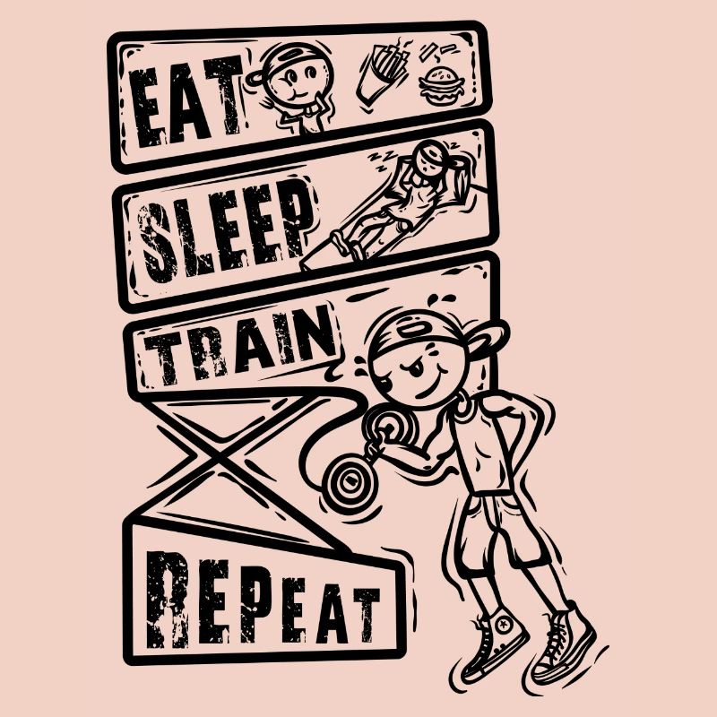 Mangez Sleep Train Repeat - Idée de cadeau de conception de gymnastique