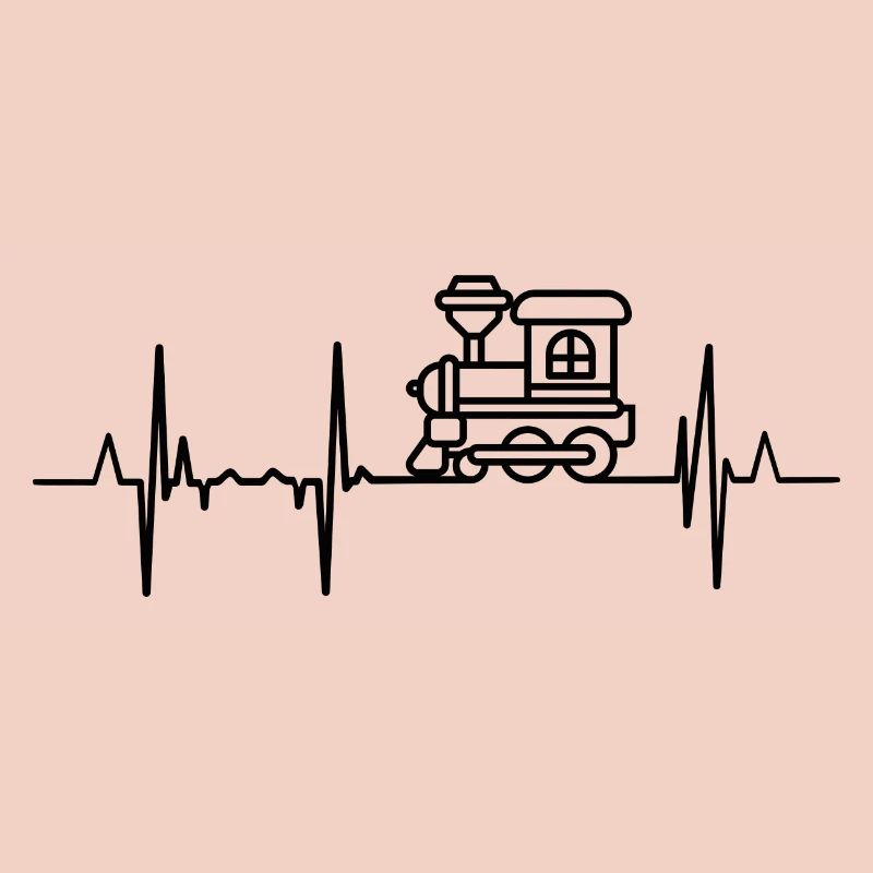 Palpitations cardiaques de chemin de fer miniature