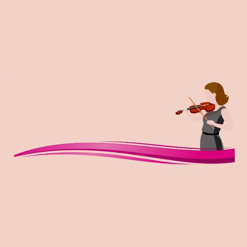 Violinistin on a wave