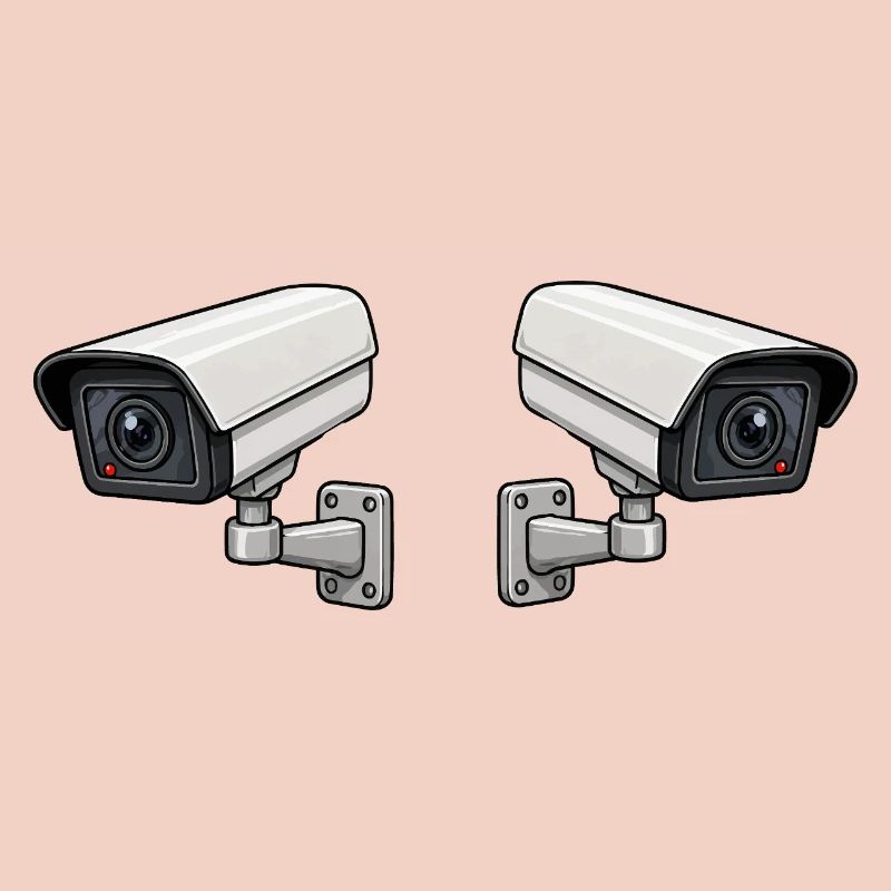 Art de surveillance à double caméra