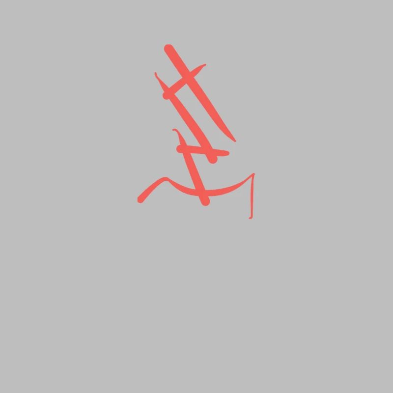 Roter, abstrakter Buchstabe E