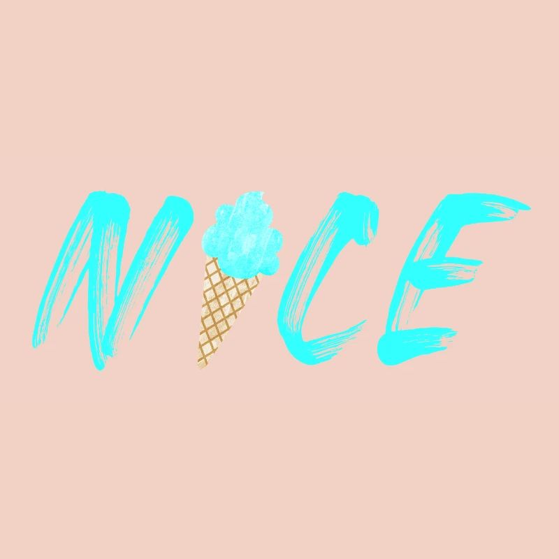 nice hellblau Eis Waffel Eistüte cool Eiscreme