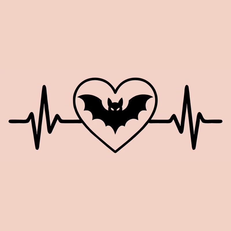 Fledermaus Halloween Herz