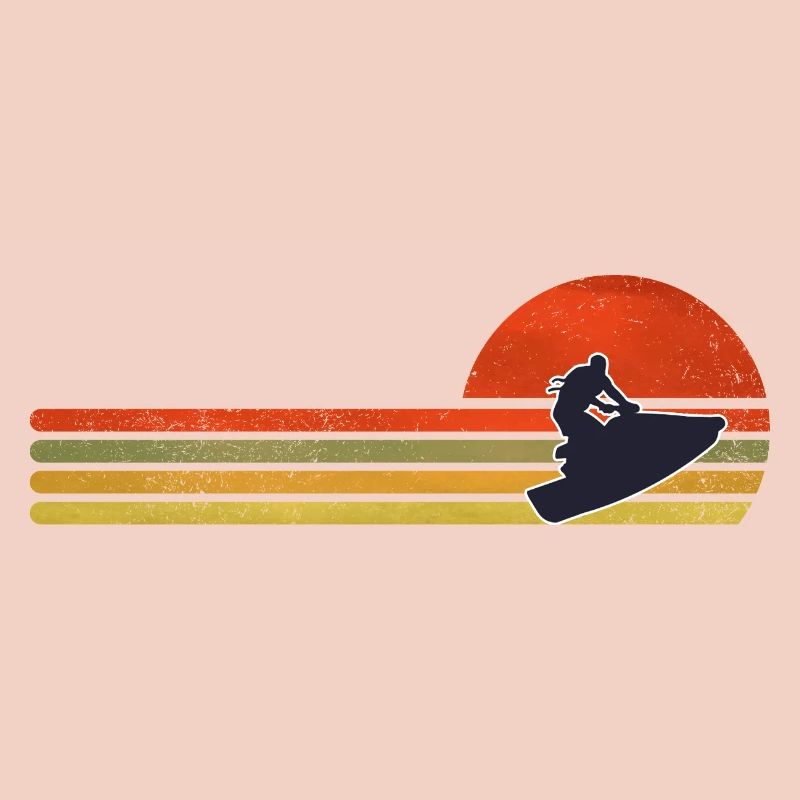Retro Sunset Snowboard