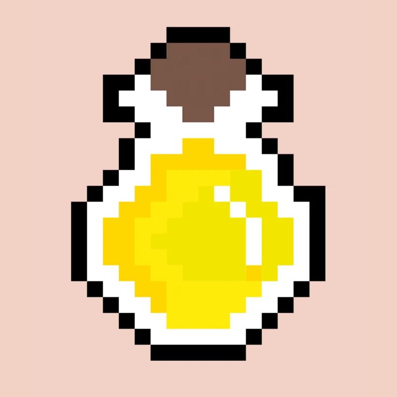 Potion jaune pixels