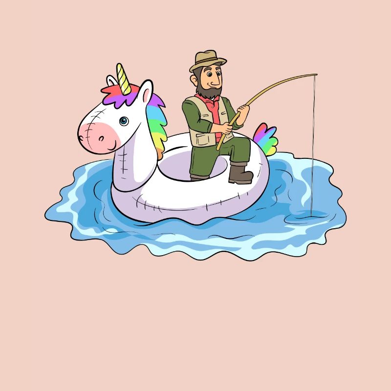 Pêcheur de bateau en caoutchouc de flottaison de licorne