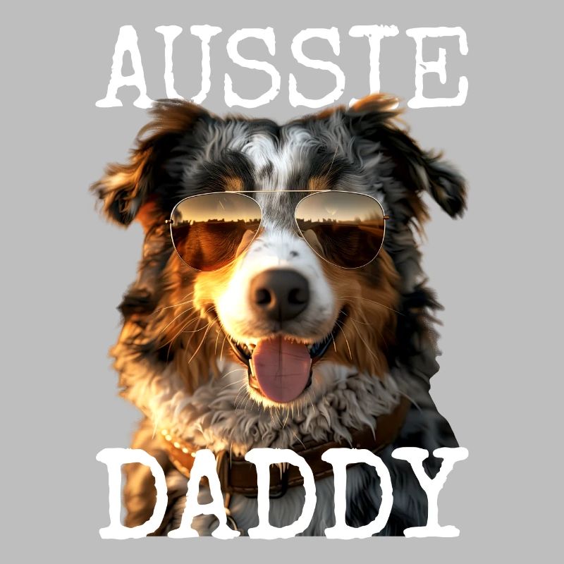Aussie Daddy Dad Father's Day Dad Australian Shepherd