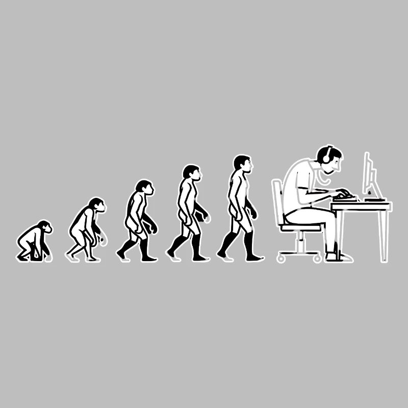 Evolution endet am Computer – Humor Design