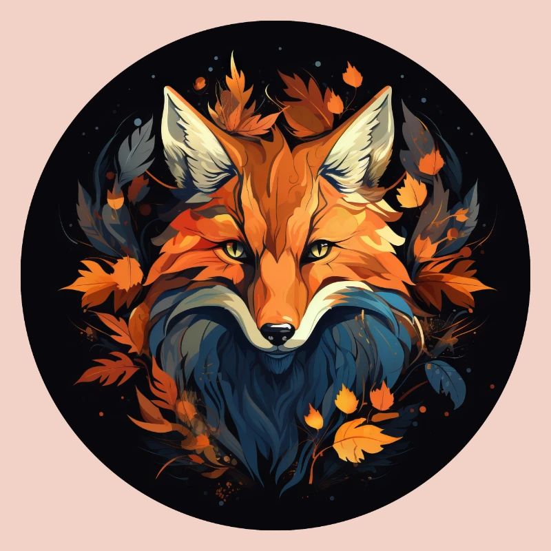 Fuchs im Herbstlaub