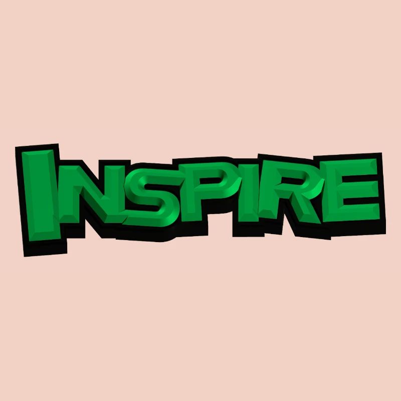 INSPIRE – Conception typographique 3D moderne