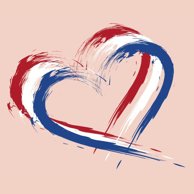 Drapeau, de, pays-bas, drapeau, couleurs, coeur