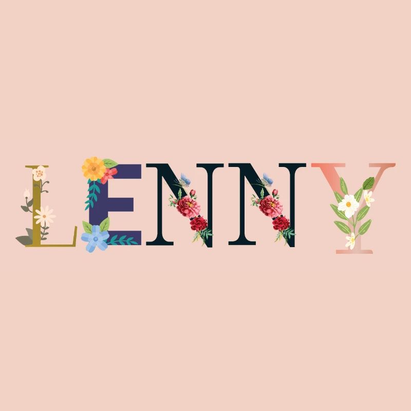 Le nom LENNY décoré de fleurs