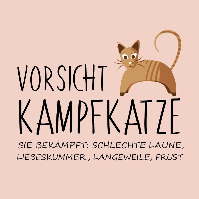 Vorsicht Kampfkatze Mieze Geschenk Idee