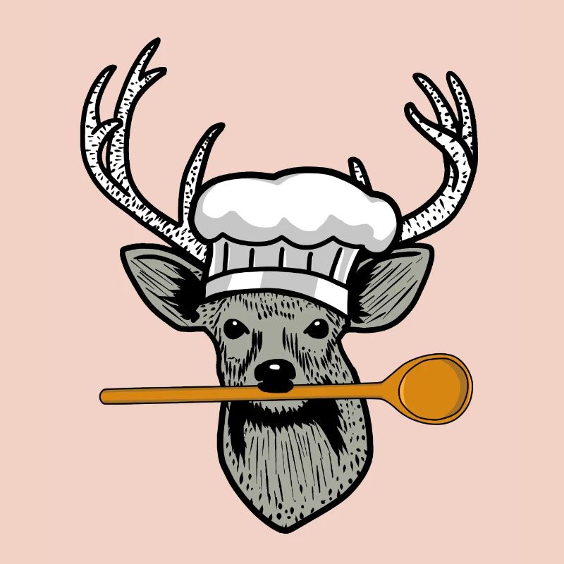 Willd Kitchen Chef Cooking Spoon Hirschkopf Restaurant